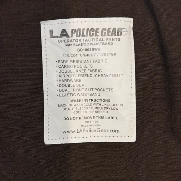 Men’s 36x32 LAPD Operator Tactical Cargo Pants • Brown • Excellent Condition - Picture 6 of 6